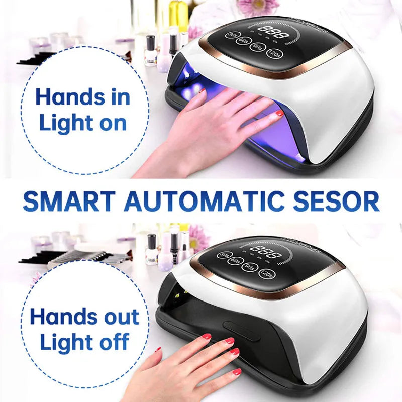 Lâmpada de secagem profissional UV LED com sensor automático de unhas para manicure