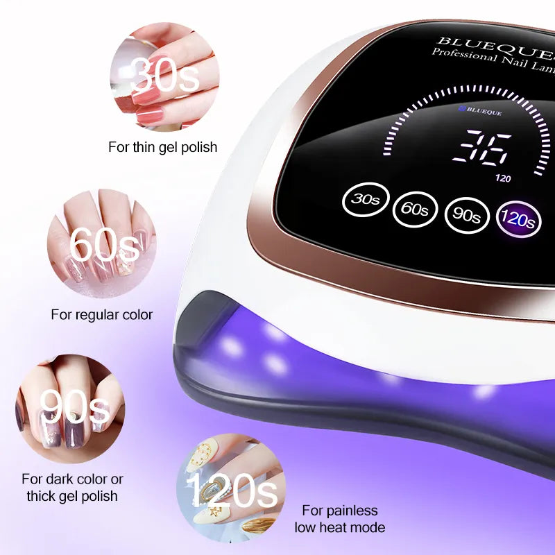 Lâmpada de secagem profissional UV LED com sensor automático de unhas para manicure